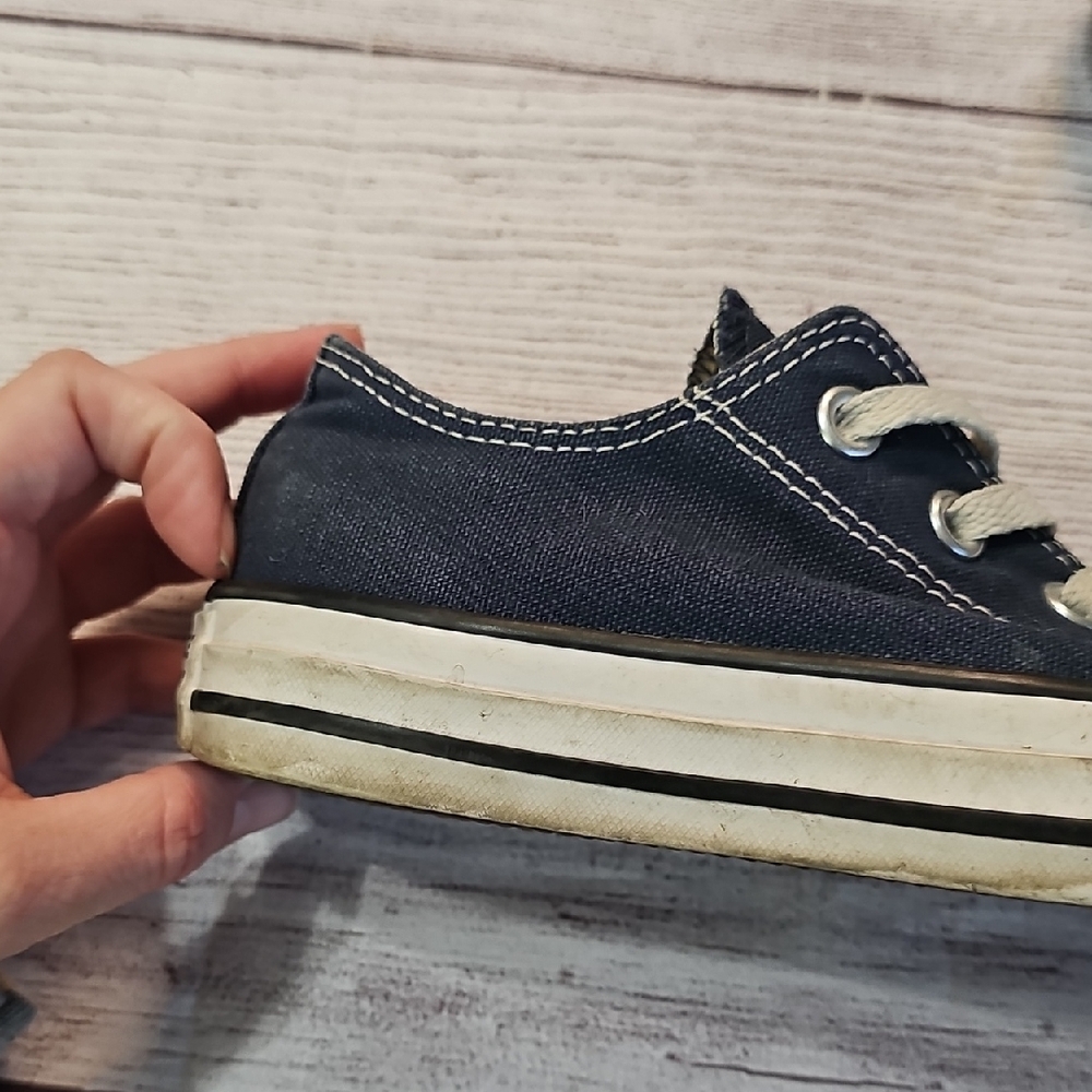 Converse Mens Sz 4 Blue Canvas Sneakers - Picture 13 of 14